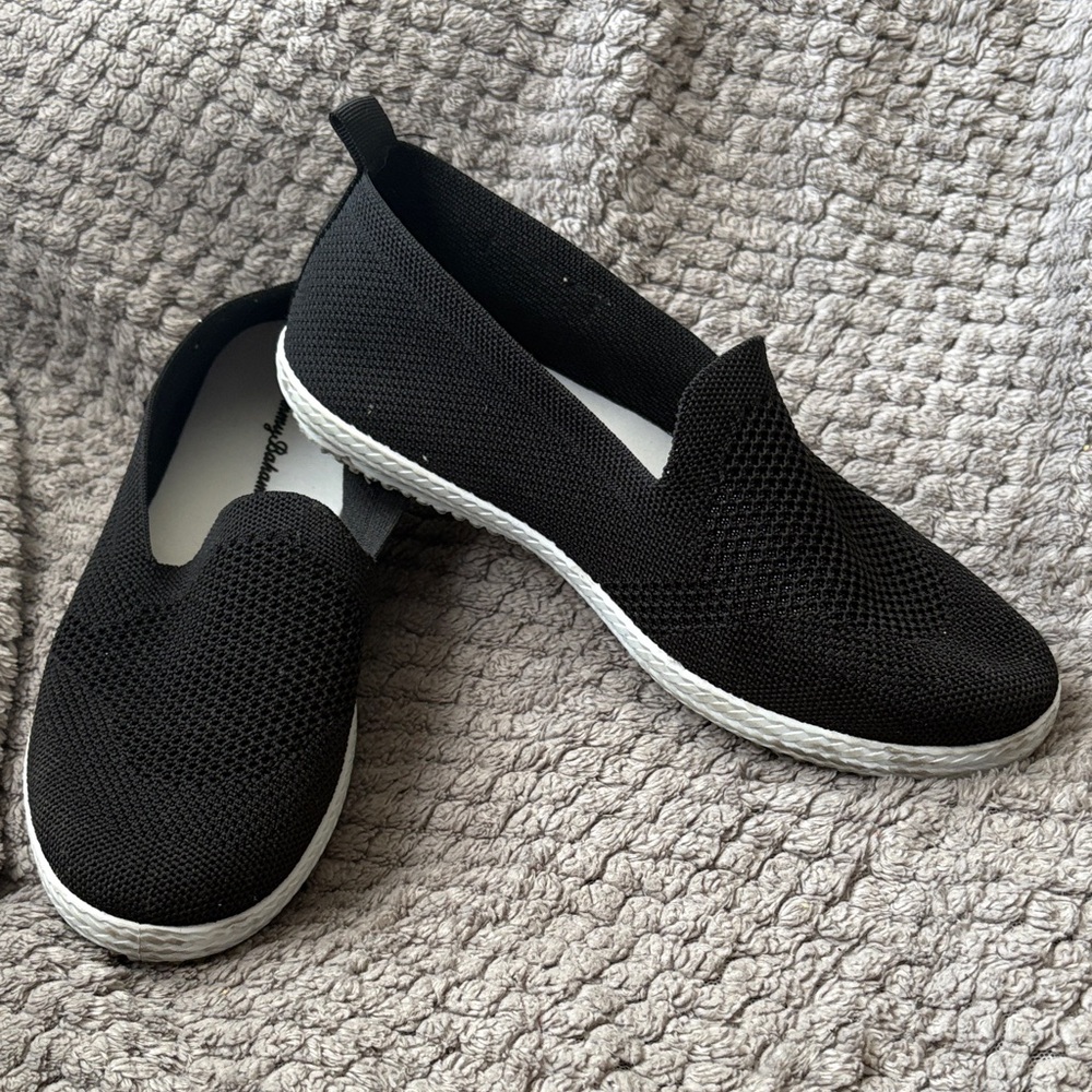 Tommy Bahama Black Slip-On Knit Loafers